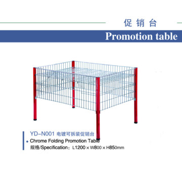 Supermarket Chrome Wire Promotion Display Stand